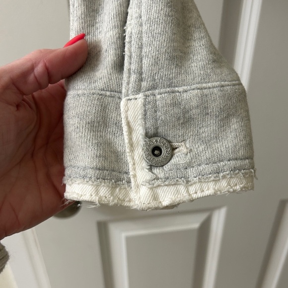 Free People Cream and Gray Jean Jacket - Picture 7 of 12